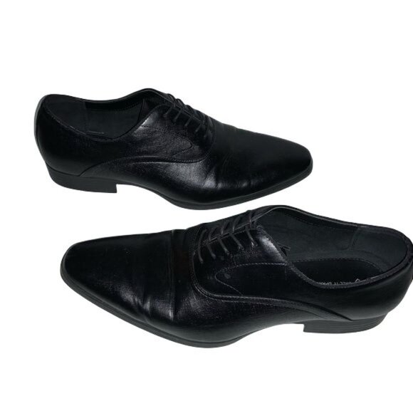 Call It Spring Mens Black Leather Oxford Dress Shoes With Lace-Up Closure & Rubb - Picture 4 of 5